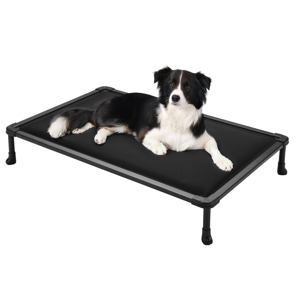 Cama para cães Veehoo Chewproof, elevada, acolchoada, impermeável, 41 polegadas