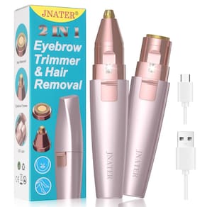 Removedor de pelos faciais JNATER 2 em 1 recarregável para mulheres