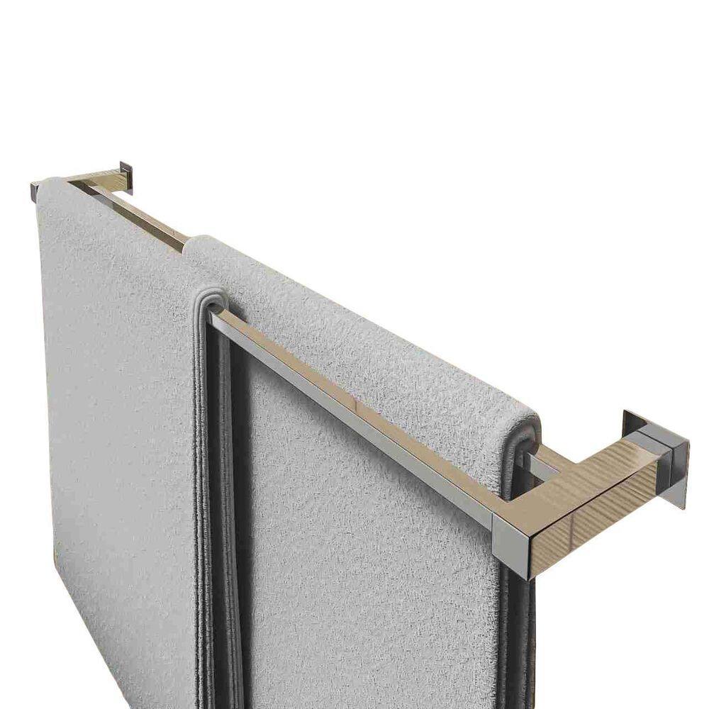 Toalheiro Duplo 80Cm Aço Inox 304 Polido Ou Preto Fosco