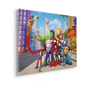 Imagem em tela Komar Spidey e seus incríveis amigos 40x30cm