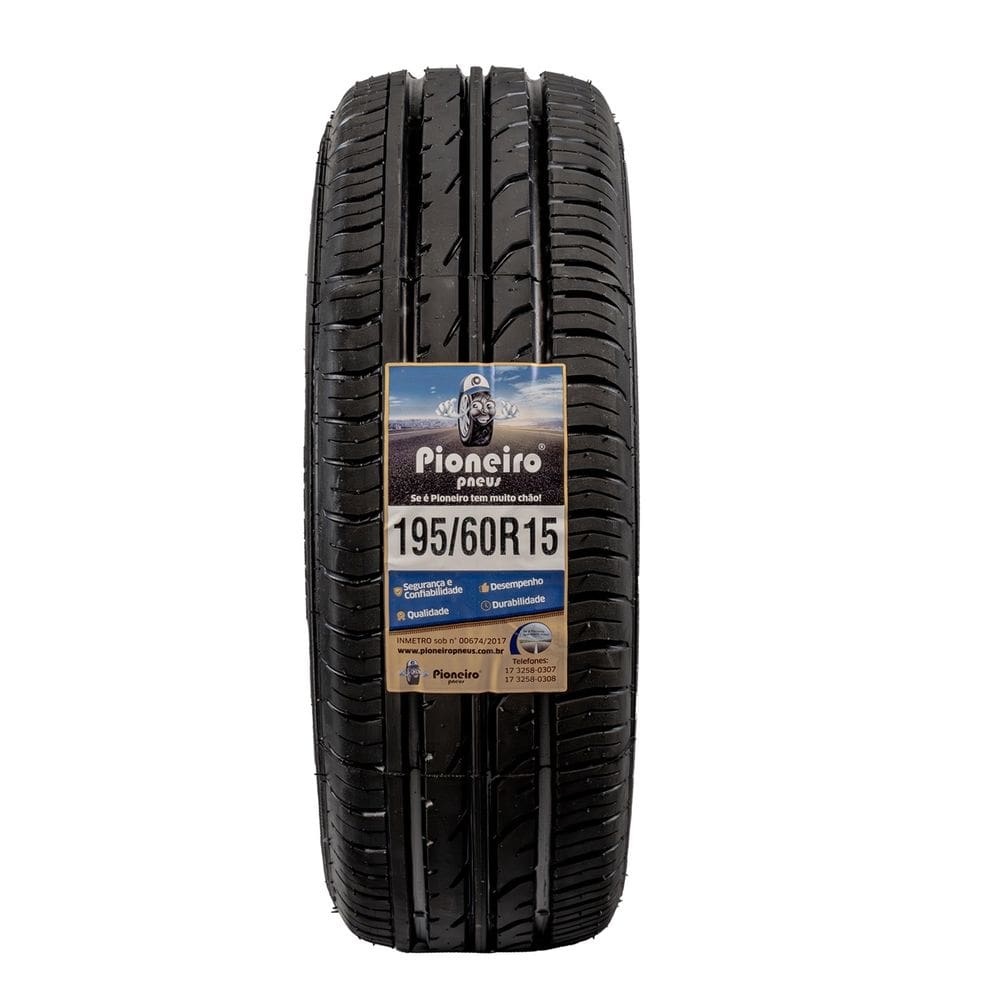Pneu Aro15 - 195/60 R15 - Inmetro e Borracha VIPAL - Pioneiro