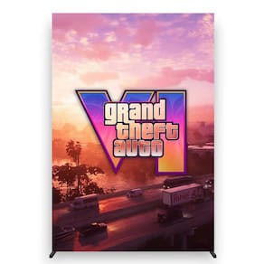 Painel de Festa Lateral com Forro GTA VI - Fera Print