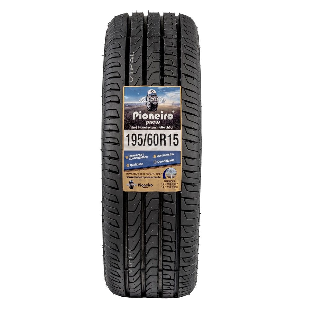 Pneu Aro 15 - 195/60 R15 - Com Inmetro - Pioneiro