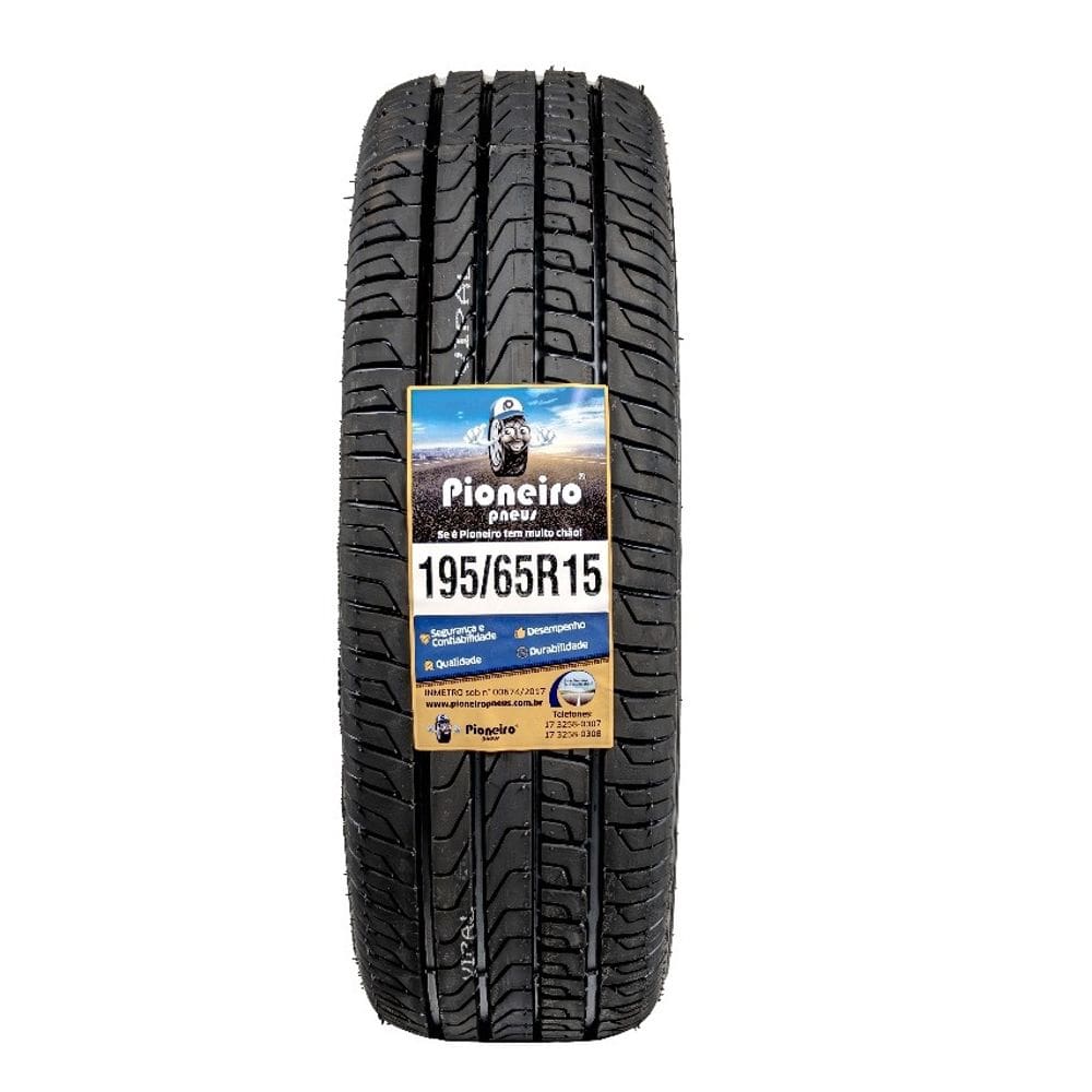 Pneu Aro 15 195/65 R15 - Marca Pioneiro - COM INMETRO E BORRACHA VIPAL