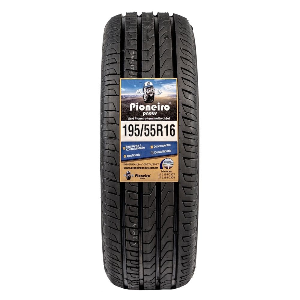 Pneu Aro 16 - 195/55 R16 -COM INMETRO - PIONEIRO PNEUS