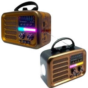 Rádio Retro Portátil Recarregável Estilo Clássico