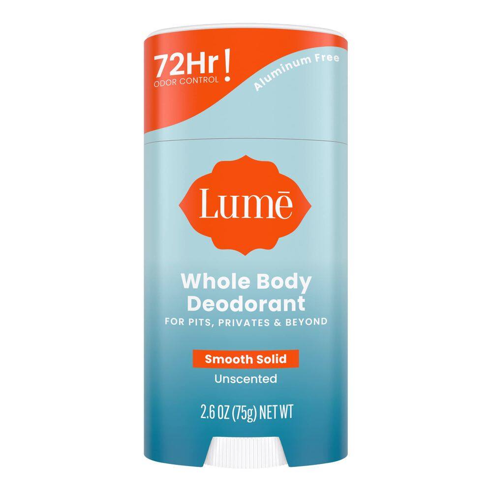 Desodorante em bastão Lume Smooth Solid 76 ml sem perfume