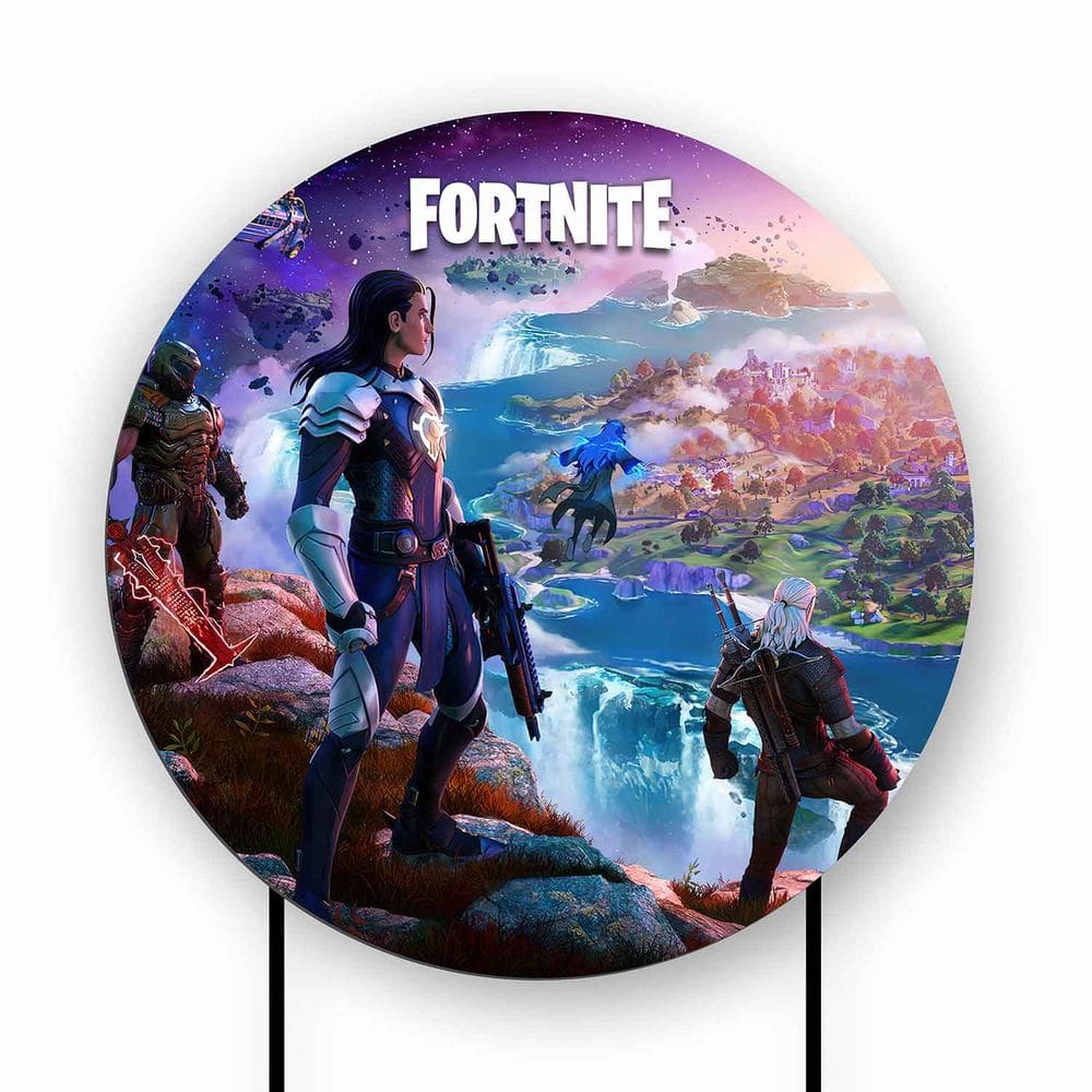 Painel Decorativo para Festa 1,30x1,30 metros Vesti Fácil com Elástico Fortnite - Fera Print