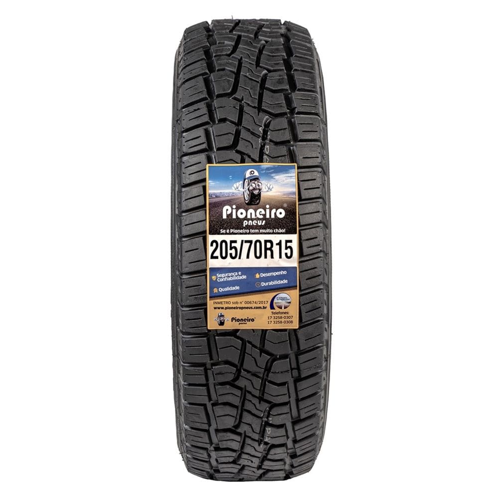 Pneu Aro 15 - 205/70 R15 ATR -COM INMETRO - MARCA PIONEIRO