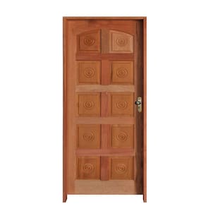 Porta Torneada 10 Bicos 82 X 2.10 Batente Misto 14 Cm Fechadura Externa Lado Esquerdo - Rodam