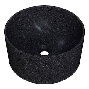 Cuba Pia Para Banheiro Redonda 26cm Celine C08 Preto Granit Mpozenato
