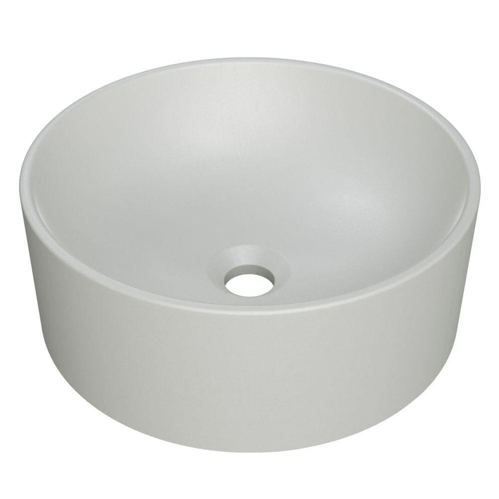 Cuba Pia Para Banheiro Redonda 34cm Sara C08 Cinza Mpozenato