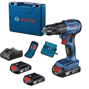 Furadeira e Parafusadeira à Bateria com Motor Brushless Bosch 18v GSB 185-LI e 2 Baterias
