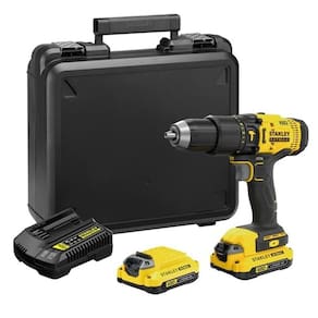 Furadeira e Parafusadeira à Bateria 20v Stanley SCD711C2K-BR com 2 Baterias