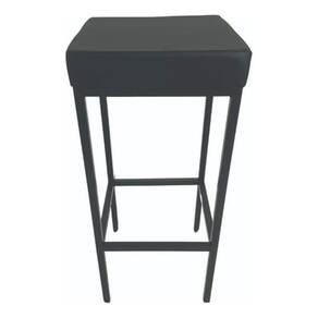Banqueta Ravena Alta com Pintura Epóxi Preta - 70cm