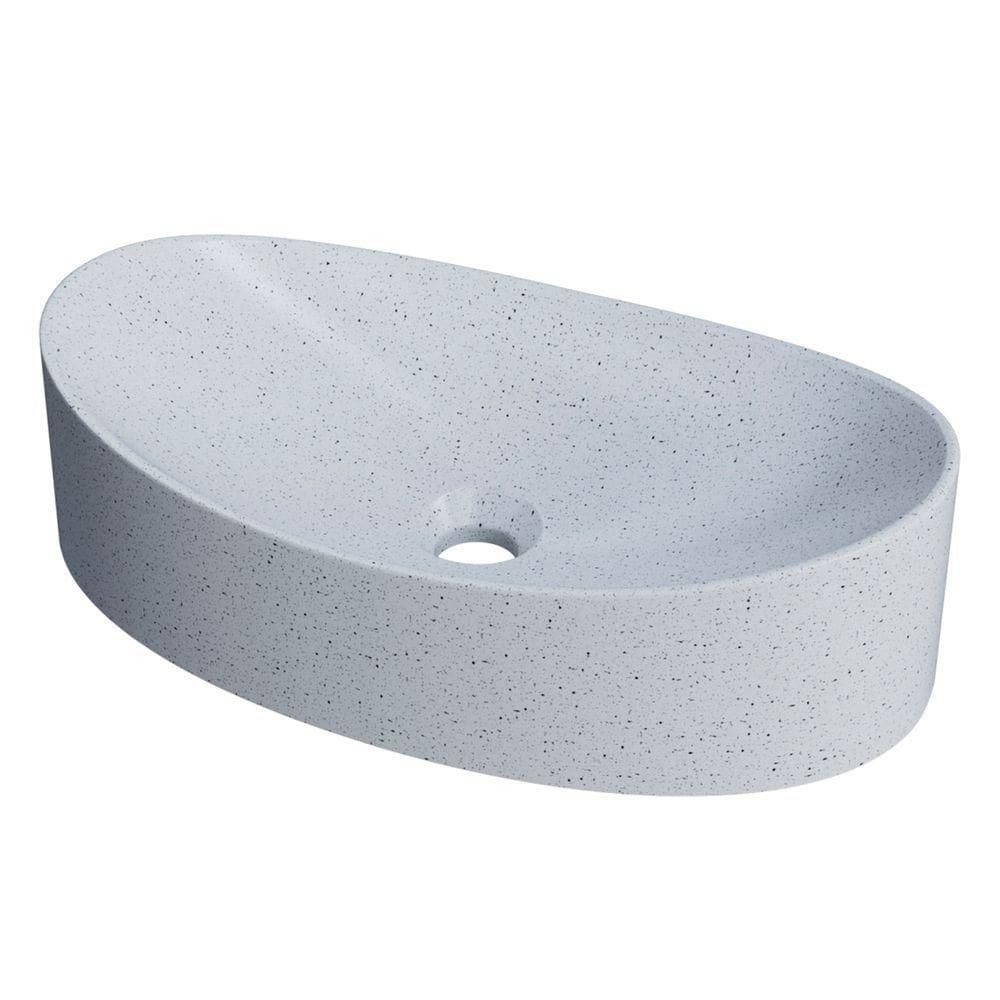 Cuba Pia Para Banheiro Oval Canoa 46cm Tânia C08 Branco Granit Mpozenato