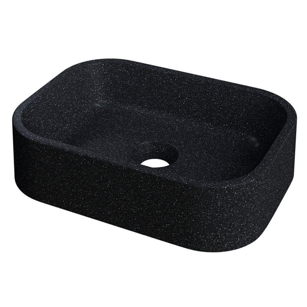 Cuba Pia Para Banheiro Retangular 38cm Dalila C08 Preto Granit Mpozenato