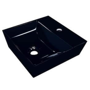 Cuba Pia De Apoio Para Banheiro Quadrada 33cm Aya C08 Preto Mpozenato