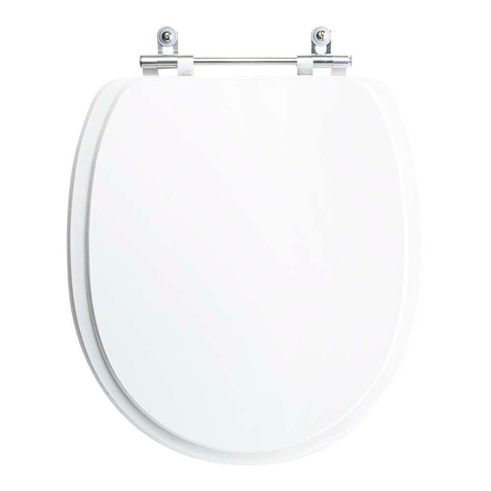 Tampa Vaso Sanitário Madeira Laqueada Village Branco Para Bacia Deca