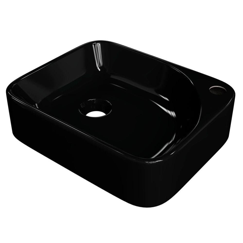 Cuba Pia Para Banheiro Retangular 36cm Jasmin C08 Preto Mpozenato