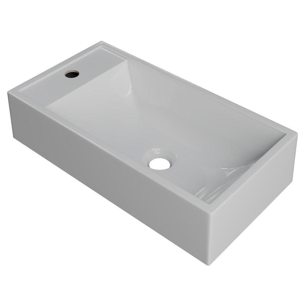 Cuba Pia De Apoio Para Banheiro Retangular 54cm Alva C08 Branco Mpozenato