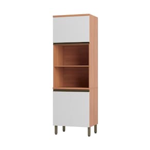 Paneleiro Torre Quente Para Forno-micro-ondas Com 3 Portas Multimóveis Cr20401 Freijó-branco
