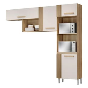 Cozinha Compacta Vitória 2001910 Atacama Off White - Aramóveis