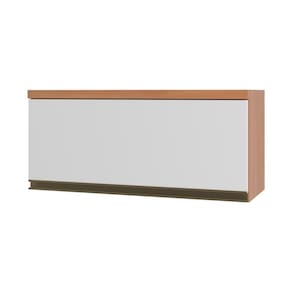 Armário De Cozinha Aéreo Com 1 Porta Basculante 80cm Multimóveis Cr20393 Freijó-branco