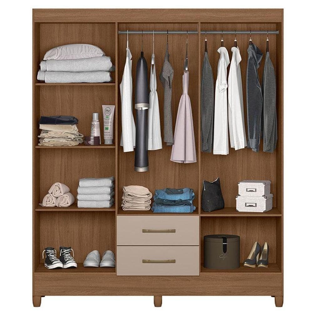 Guarda Roupa Casal Ambiente Panamá 6 Portas | Casas Bahia