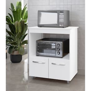 Balcão Multiuso 75cm Angela com 2 Portas 1 Nicho Para Forno - Branco Móblis