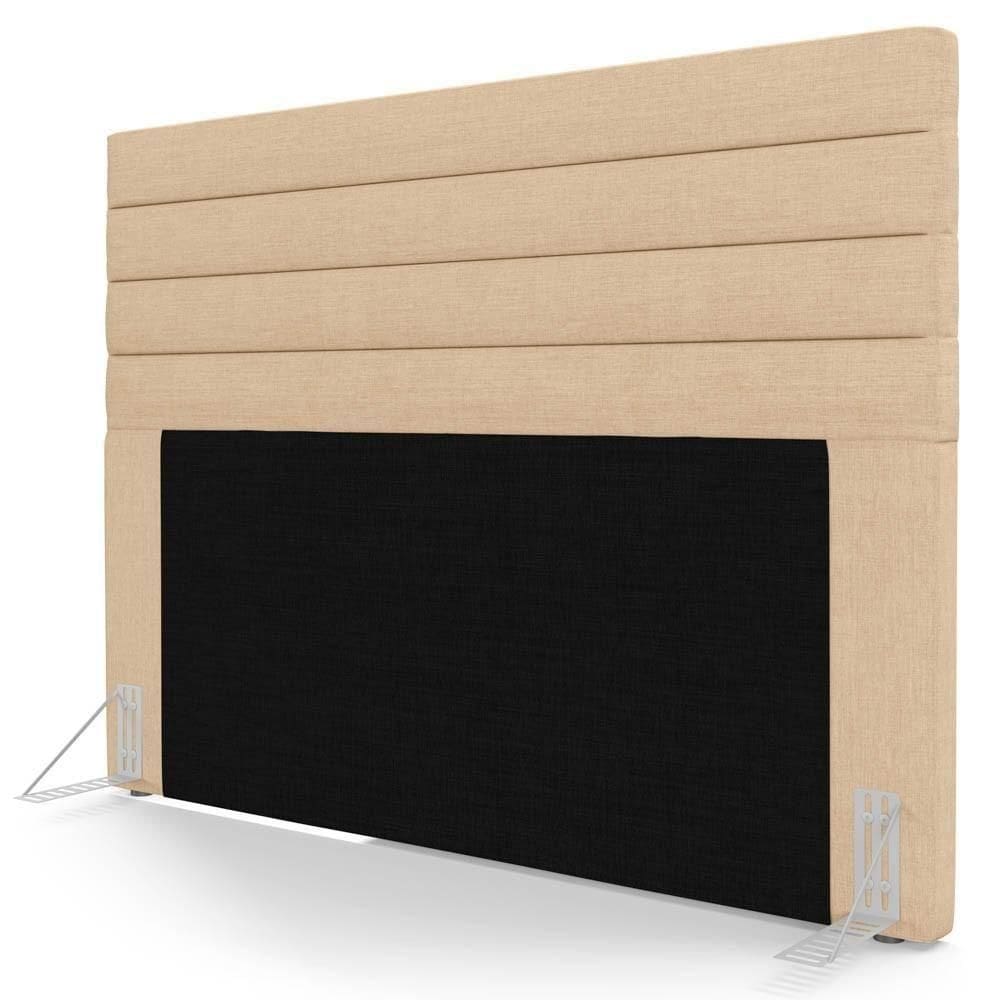 Cabeceira Cama Casal Queen 160cm Rubi W01 Linho Bege Escuro - Mpozenato