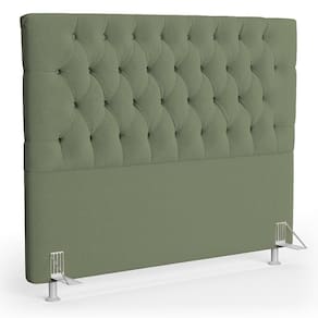 Cabeceira Casal Queen Cama 160cm Cristal C16 Boucle Verde Oliva - Mpozenato