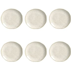 Conjunto De Pratos De Sobremesa 06 Peças Orgânico Vanilla Porto