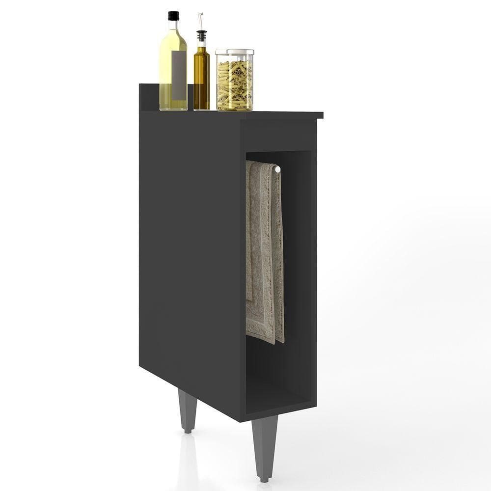 Balcão De Cozinha Porta Pano 20cm Pérola Z34 PretoMpozenato