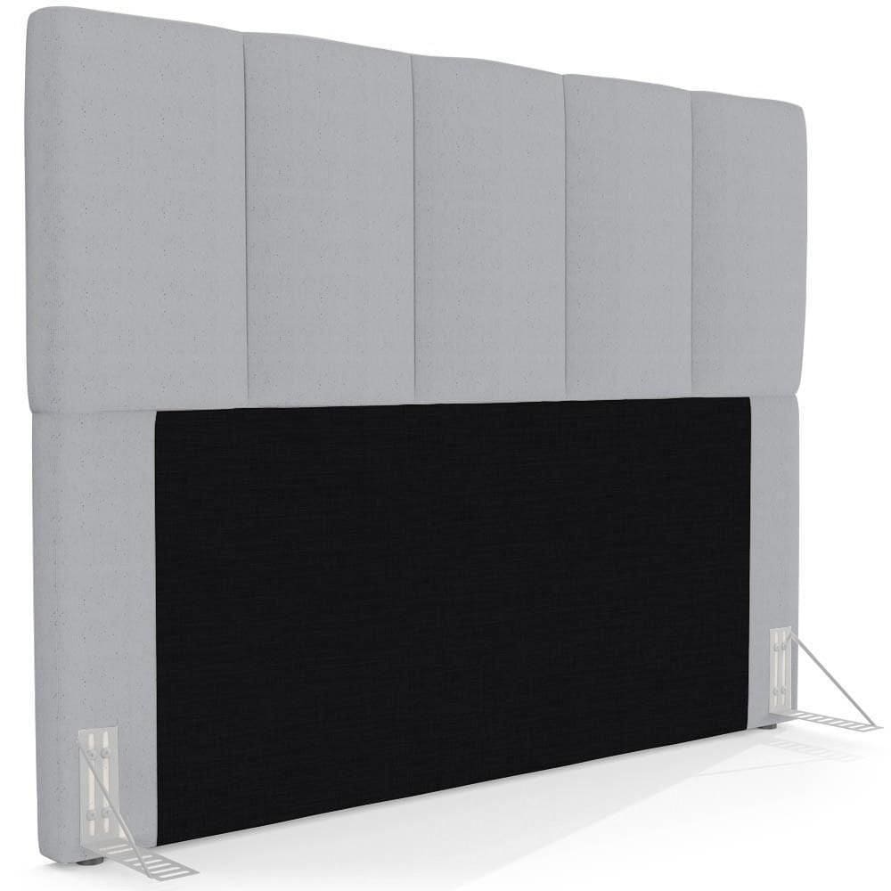 Cabeceira Cama Casal 140cm Pérola W01 Linho Cinza - Mpozenato