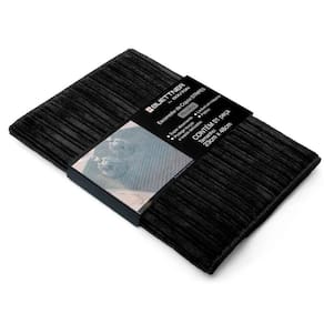 Escorredor De Copos Buettner Microfibra 80% Poliéster-20% Poliamida Cooking Stripes 23cm X 48cm Preto