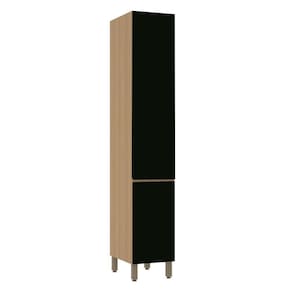 Paneleiro Simples 40cm 2 Portas Slim Luciane Móveis Freijó-preto