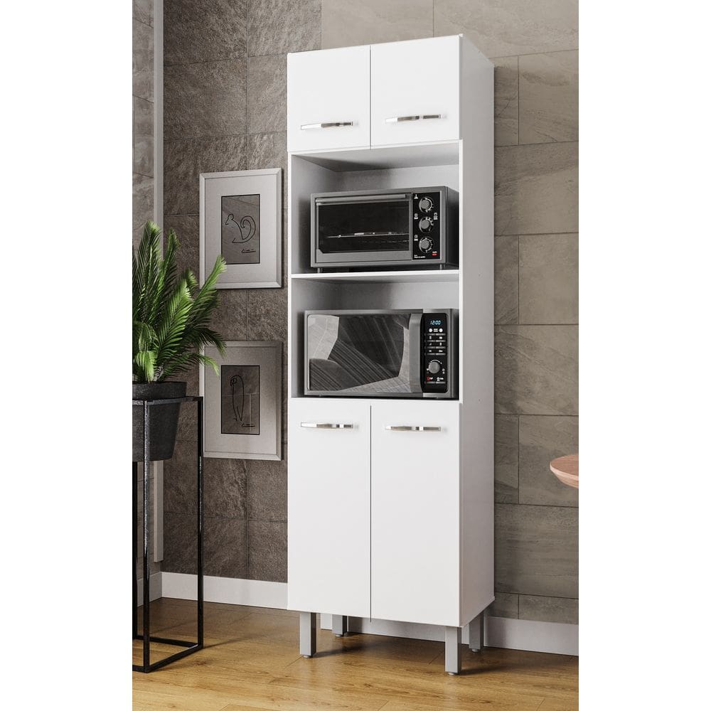 Paneleiro Duplo Mara 4 Portas - Branco Móblis