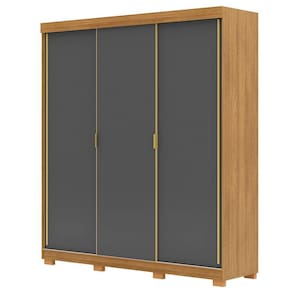 Guarda Roupa Casal 200cm 3 Portas Porto Nature-alasca Vila Rica