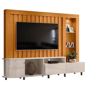 Estante Painel Para 70 Pol 242cm Le Gard Z10 Off Cinamomo Mpozenato