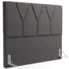 Cabeceira Cama Solteiro 100cm Aura Linho W01 Cinza Escuro - Mpozenato