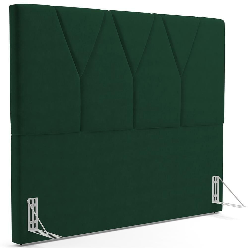 Cabeceira Cama Solteiro 100cm Aura Suede W01 Verde - Mpozenato
