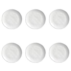 Conjunto De Pratos De Sobremesa 06 Peças Orgânico New White Porto