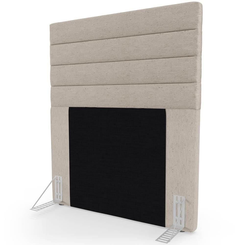 Cabeceira Cama Solteiro 90cm Rubi W01 Linho Bege - Mpozenato