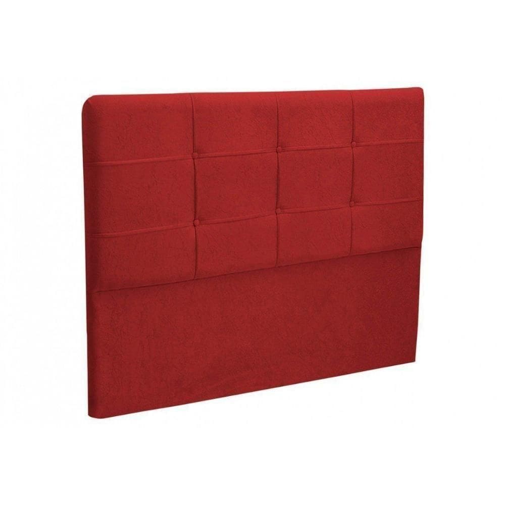 Cabeceira Cama Casal King 195cm London Veludo - Js Móveis Vermelho