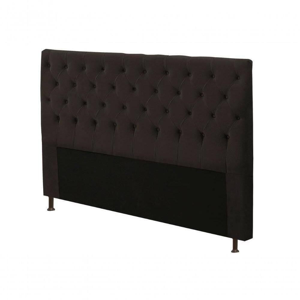 Cabeceira Cama Casal Queen 160cm Cristal Veludo - Js Móveis Chocolate