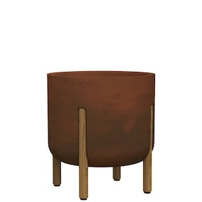 Vaso Cilindrico Decore 33 Polietileno Aço Corten - JVCDAC33
