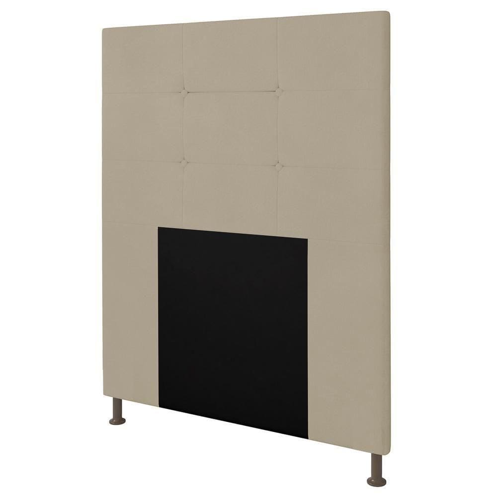 Cabeceira Cama Solteiro 90cm Safira Sintético I02 Bege - Mpozenato