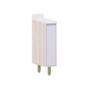 Balcão De Cozinha Com Tampo 20cm 1 Porta Art Luciane Móveis Pátina-cinza Cristal