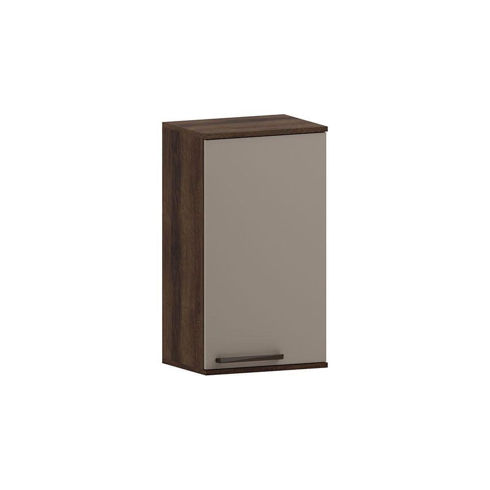 Armário Aéreo 40cm 1 Porta Luna Luciane Móveis Nogueira Dourado-cinammon